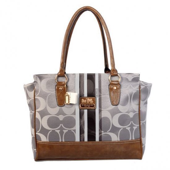 coach tote grey